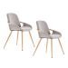 Conjunto com 2 Cadeiras de Jantar Vita Cinza Claro