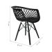 Conjunto com 2 Cadeiras de Jantar Web Preto