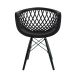 Conjunto com 2 Cadeiras de Jantar Web Preto