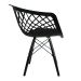Conjunto com 2 Cadeiras de Jantar Web Preto