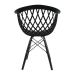 Conjunto com 2 Cadeiras de Jantar Web Preto