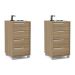 Conjunto com 2 Gaveteiros Maia 8 GV Castanho