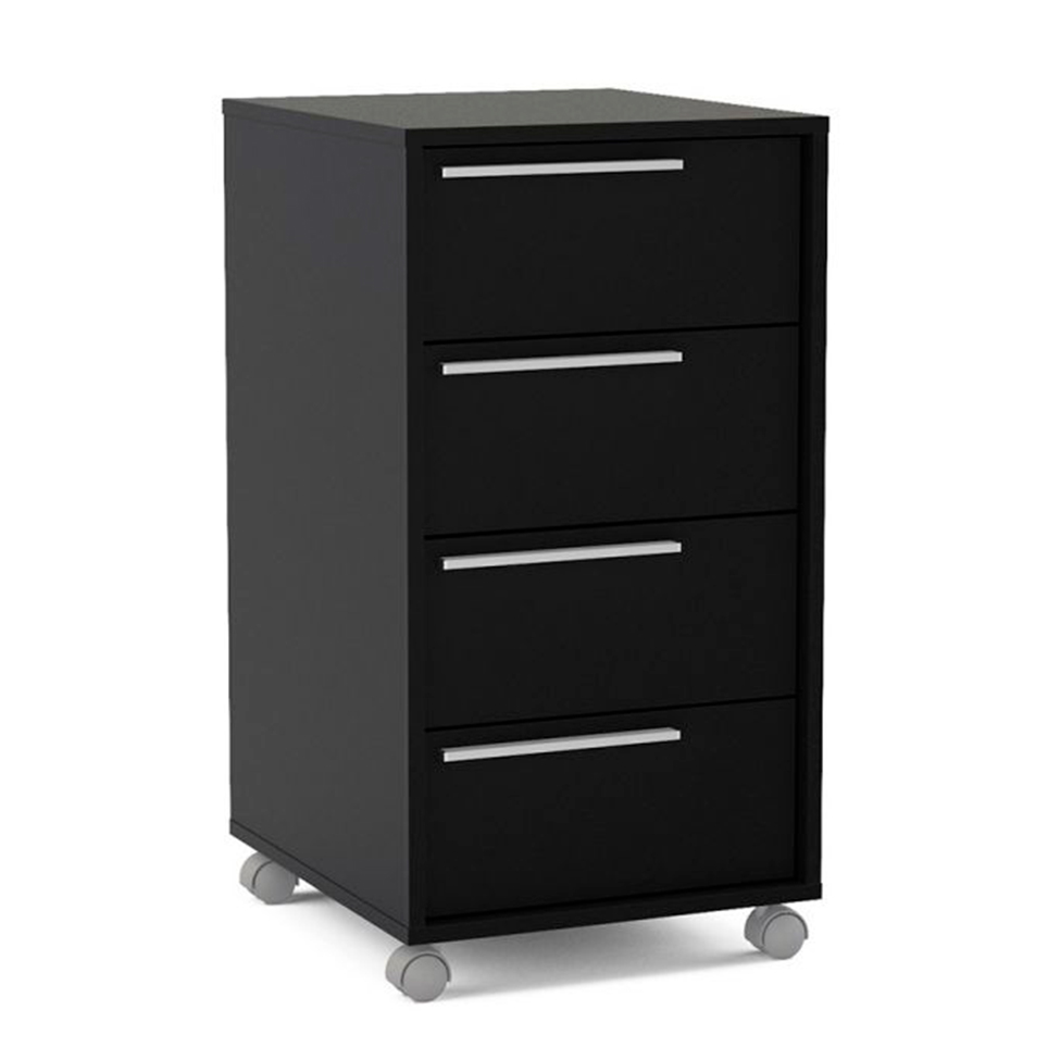 Conjunto com 2 Gaveteiros Maia 8 GV Preto