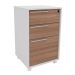 Conjunto com 2 Gaveteiros Maia II 6 GV Branco e Castanho