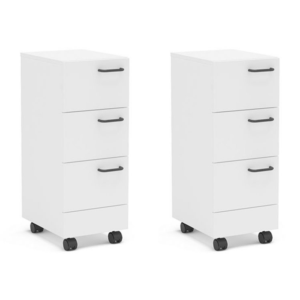 Conjunto com 2 Gaveteiros Osaka 6 GV Branco