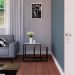 Conjunto com 2 Mesas Laterais Wooden Branca e Preto
