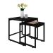Conjunto com 2 Mesas Laterais Wooden Ônix e Preto