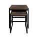 Conjunto com 2 Mesas Laterais Wooden Carvalho Dark e Preto