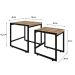 Conjunto com 2 Mesas Laterais Wooden Carvalho e Preta