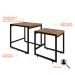Conjunto com 2 Mesas Laterais Wooden Mel e Preto