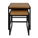 Conjunto com 2 Mesas Laterais Wooden Mel e Preto