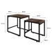 Conjunto com 2 Mesas Laterais Wooden Nogal e Preto