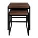 Conjunto com 2 Mesas Laterais Wooden Nogal e Preto