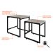 Conjunto com 2 Mesas Laterais Wooden Snow e Preto