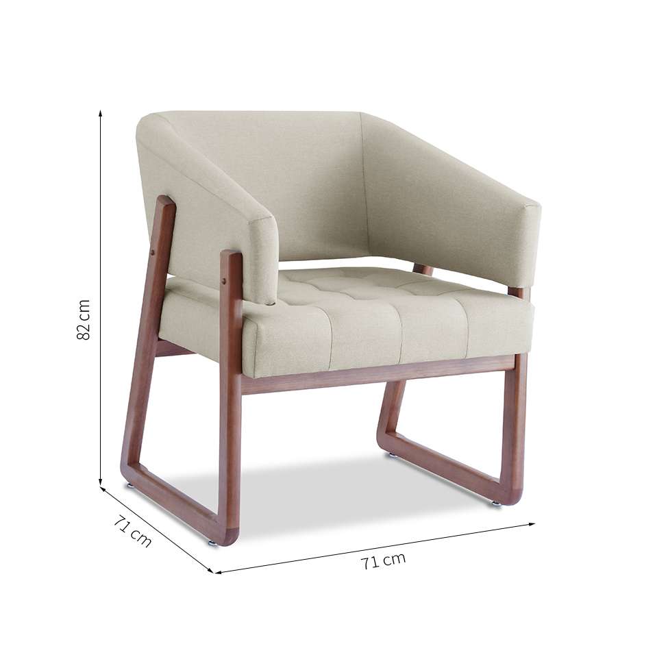Conjunto com 2 Poltronas Air Areia
