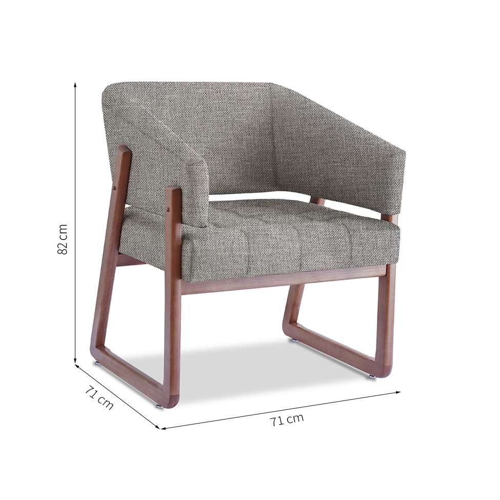 Conjunto com 2 Poltronas Air Cimento