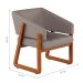 Conjunto com 2 Poltronas Air Linho Cinza e Amêndoa