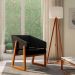 Conjunto com 2 Poltronas Air Veludo Preto e Amêndoa