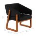 Conjunto com 2 Poltronas Air Veludo Preto e Amêndoa