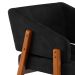 Conjunto com 2 Poltronas Air Veludo Preto e Amêndoa