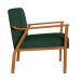 Conjunto com 2 Poltronas Antonia Algodão Verde e Nogueira