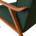 Conjunto com 2 Poltronas Antonia Algodão Verde e Nogueira