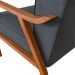 Conjunto com 2 Poltronas Antonia Poliéster Chumbo e Nogueira