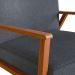 Conjunto com 2 Poltronas Antonia Poliéster Chumbo e Nogueira