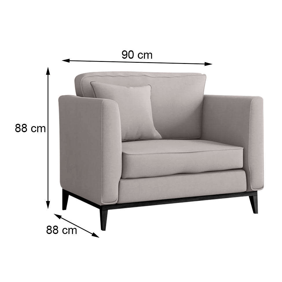 Conjunto com 2 Poltronas Beny I Cru