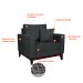 Conjunto com 2 Poltronas Beny I Grafite