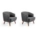 Conjunto com 2 Poltronas Betânia Cinza Escuro
