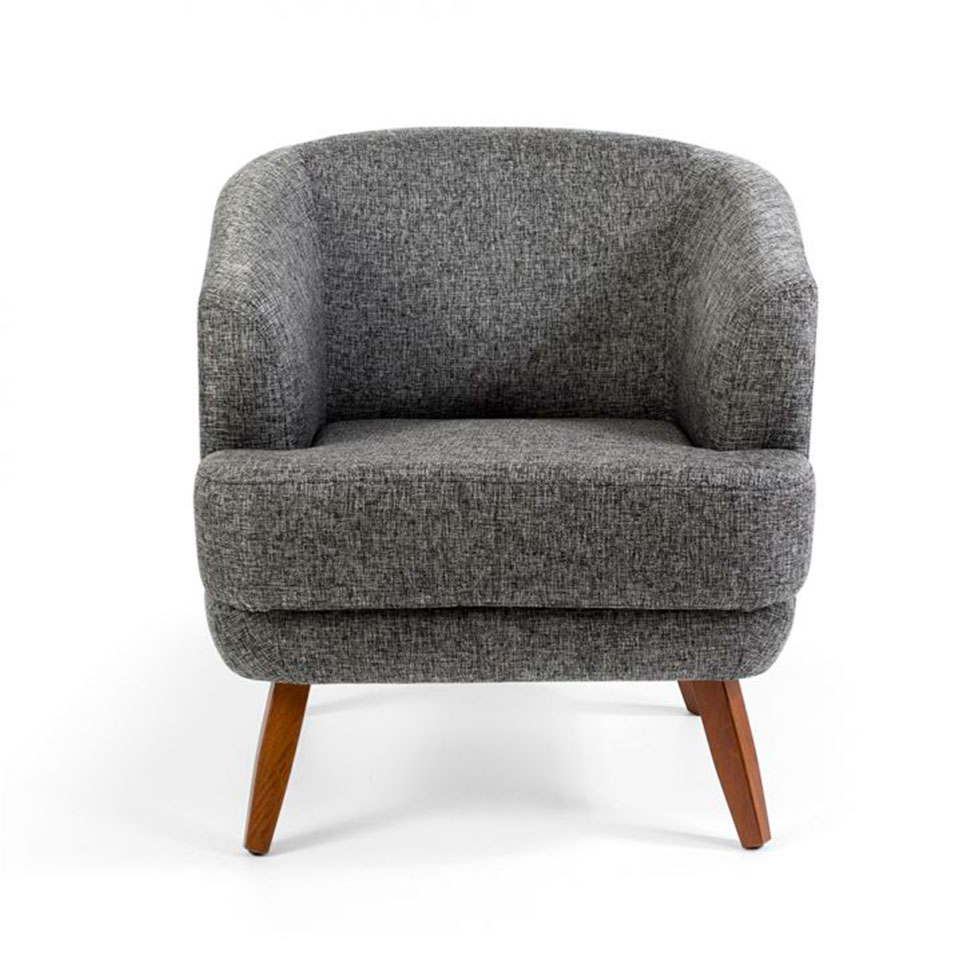 Conjunto com 2 Poltronas Betânia Cinza Escuro