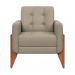 Conjunto com 2 Poltronas Brooklin Linho Areia
