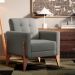 Conjunto com 2 Poltronas Brooklin Linho Cimento