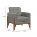 Conjunto com 2 Poltronas Brooklin Linho Cimento