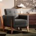 Conjunto com 2 Poltronas Brooklin Linho Cinza