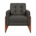Conjunto com 2 Poltronas Brooklin Linho Cinza