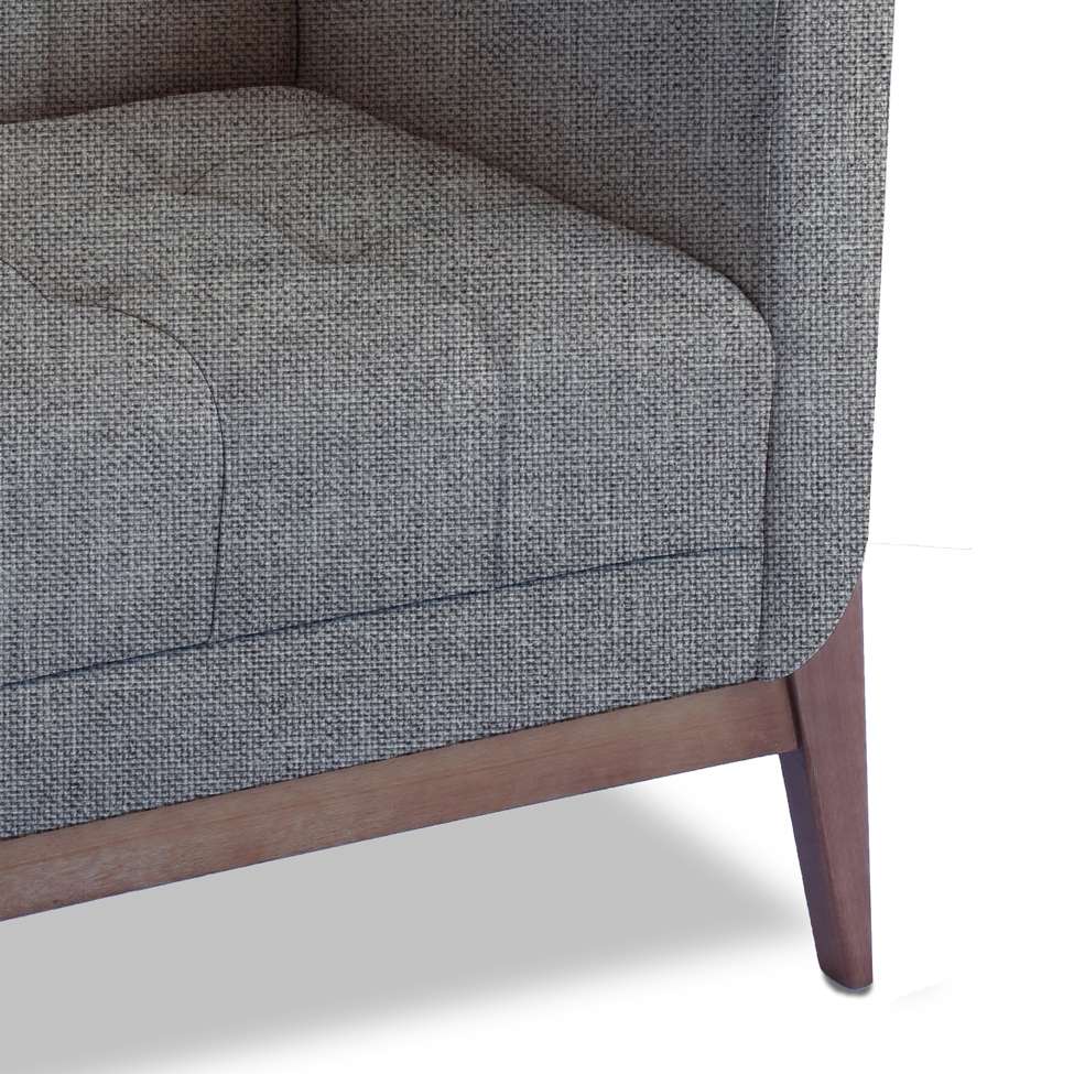 Conjunto com 2 Poltronas Brooks Cinza