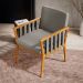 Conjunto com 2 Poltronas Chicago Linho Cimento
