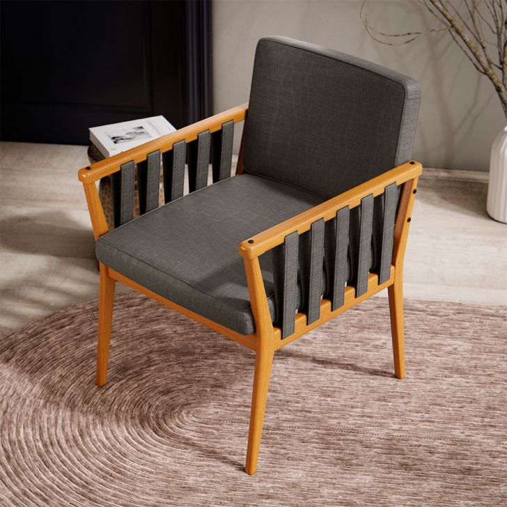 Conjunto com 2 Poltronas Chicago Linho Cinza