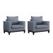 Conjunto com 2 Poltronas Davos Cinza