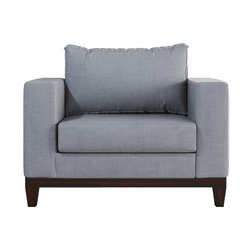 Conjunto com 2 Poltronas Davos Cinza