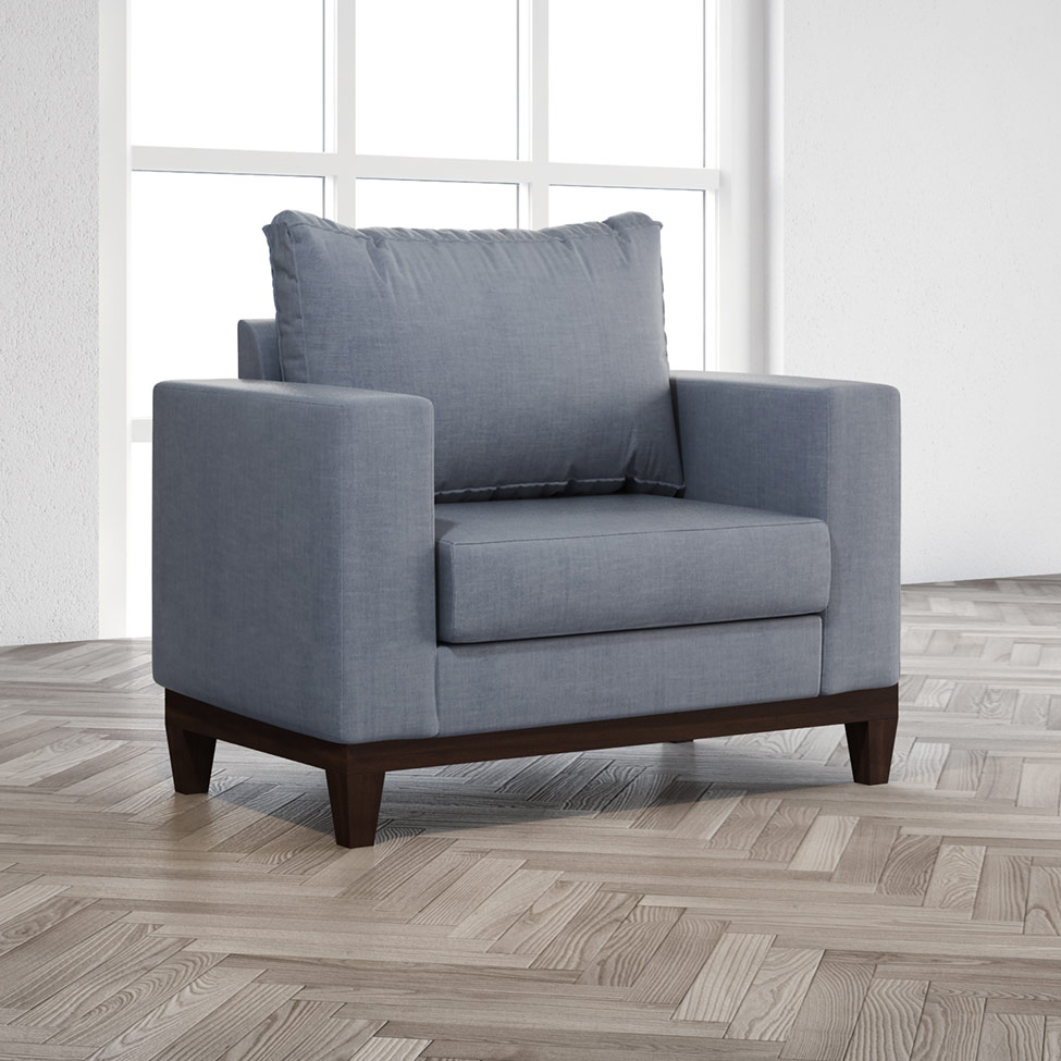 Conjunto com 2 Poltronas Davos Cinza