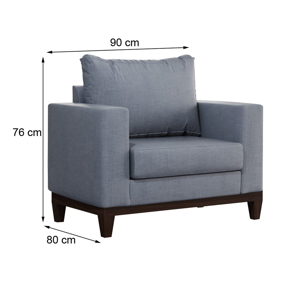 Conjunto com 2 Poltronas Davos Cinza