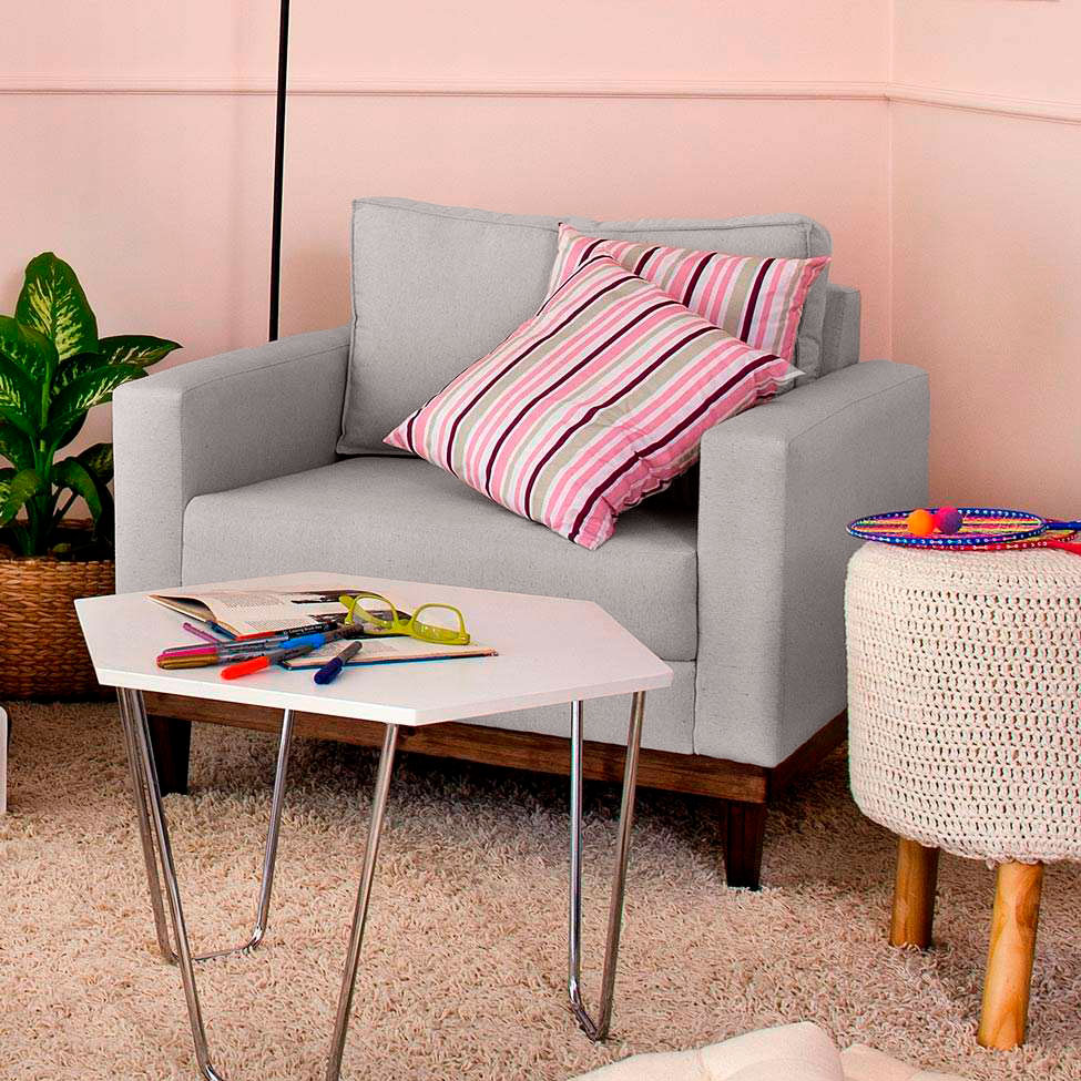 Conjunto com 2 Poltronas Davos Cru