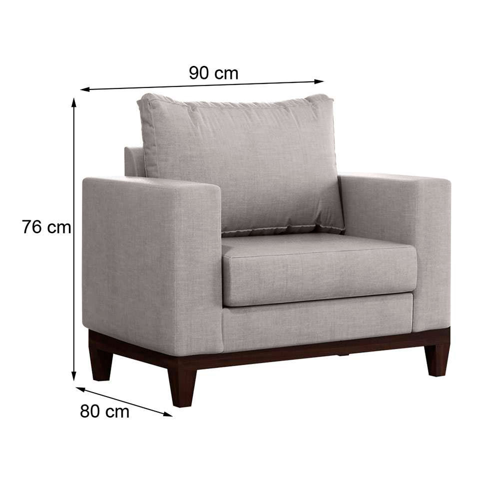 Conjunto com 2 Poltronas Davos Cru