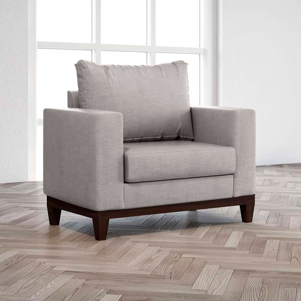 Conjunto com 2 Poltronas Davos Cru