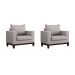 Conjunto com 2 Poltronas Davos Cru