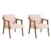 Conjunto com 2 Poltronas Flávia Bege e Nogueira