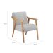 Conjunto com 2 Poltronas Flávia Cinza e Natural